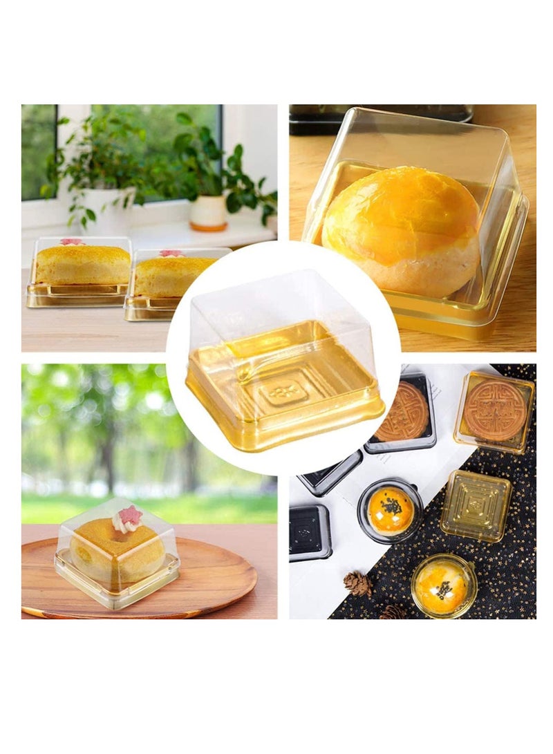 Zikra Mini Cake Box, 100 Pcs Clear Plastic Cookies Muffins Dome Box, Cupcake Mooncake Cookies Box with Clear Dome - Image 5