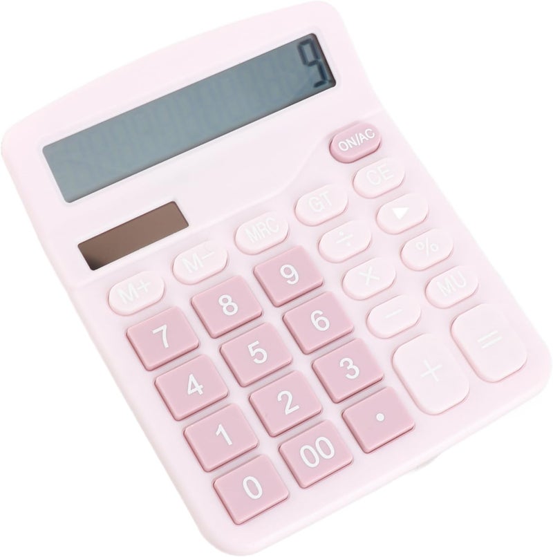Pssopp 12 Digit Calculator, Solar Powered Portable Electronic Calculator with Clear Display for Office and Student Use - Image 2