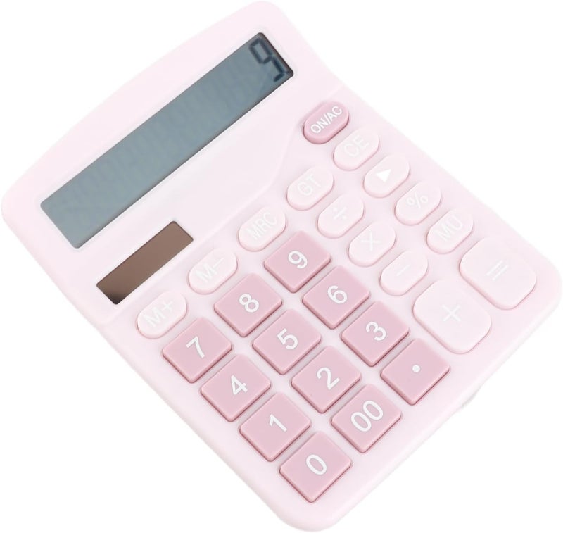 Pssopp 12 Digit Calculator, Solar Powered Portable Electronic Calculator with Clear Display for Office and Student Use - Image 3