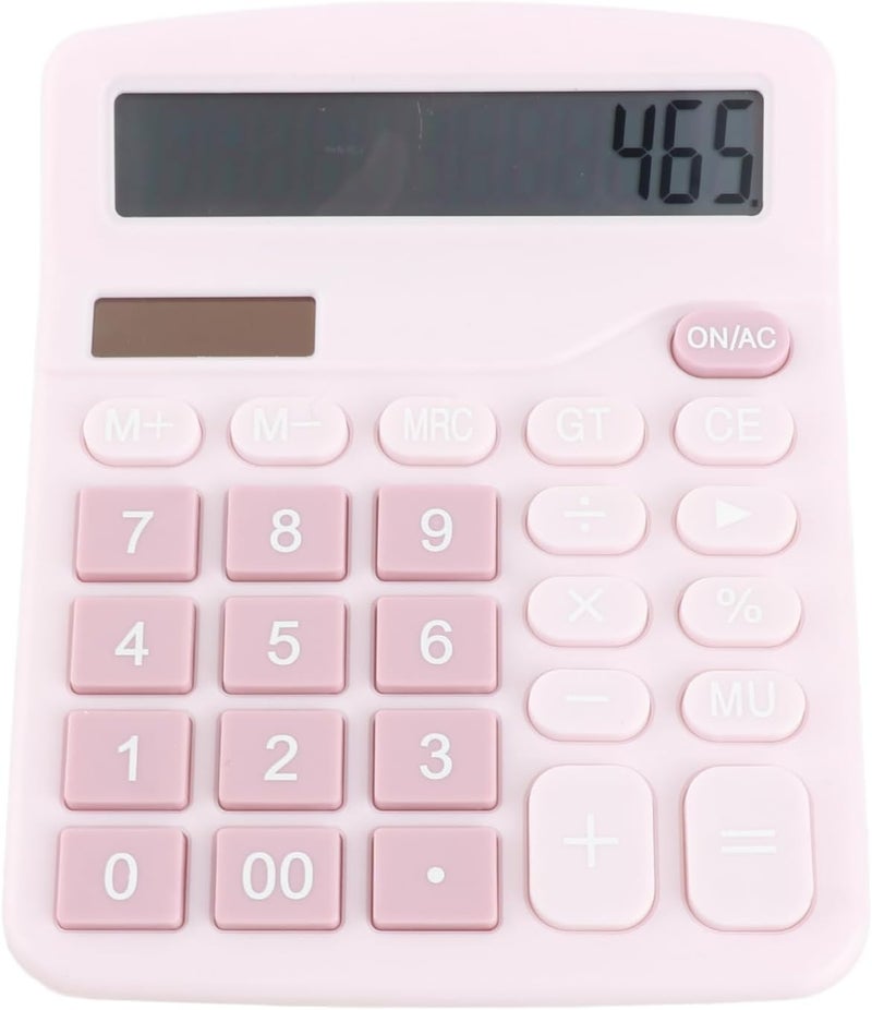 Pssopp 12 Digit Calculator, Solar Powered Portable Electronic Calculator with Clear Display for Office and Student Use - Image 1