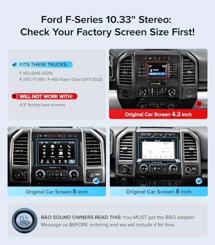 AINAVI for Ford F150 Radio Stereo Upgrade 20152020F250 F350 F450 Super Duty 201720221033inch Touchscreen Wireless Carplay Android Auto GPS Navigation 5GWiFi SWC 4G64G Head Unit Replacement - Image 3