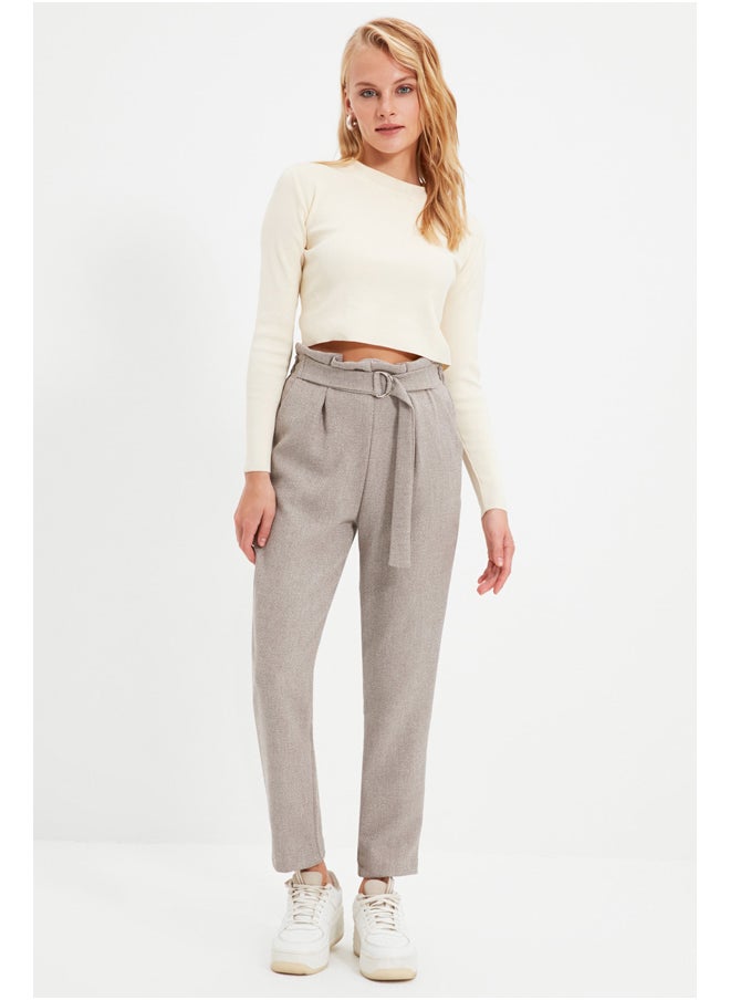 trendyol - Pants - Gray - Carrot pants - Image 1