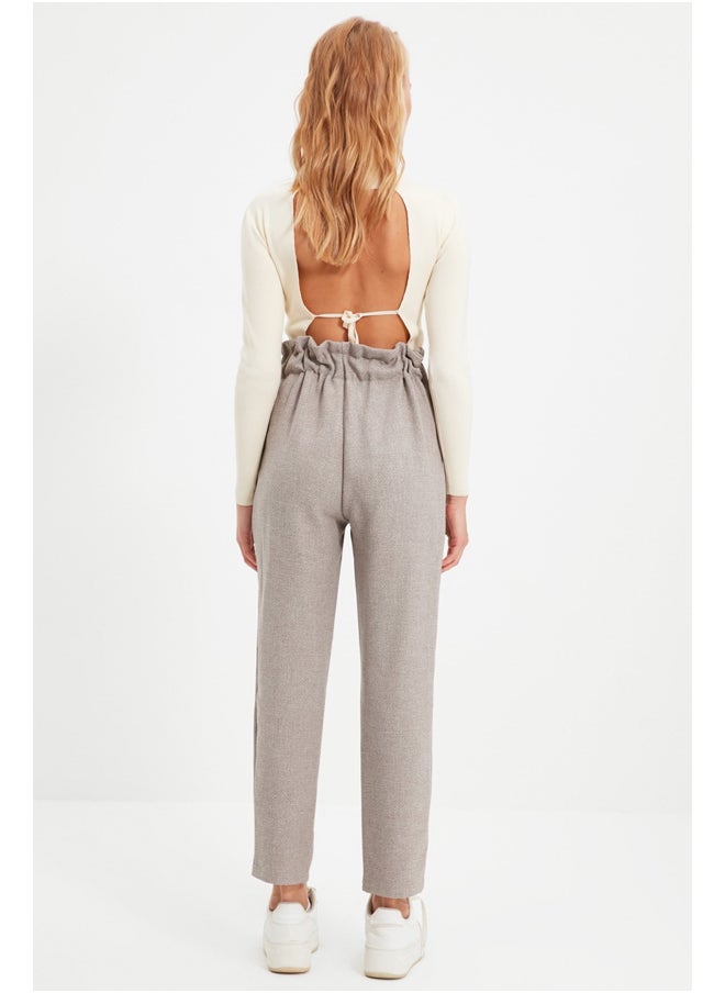 trendyol - Pants - Gray - Carrot pants - Image 1
