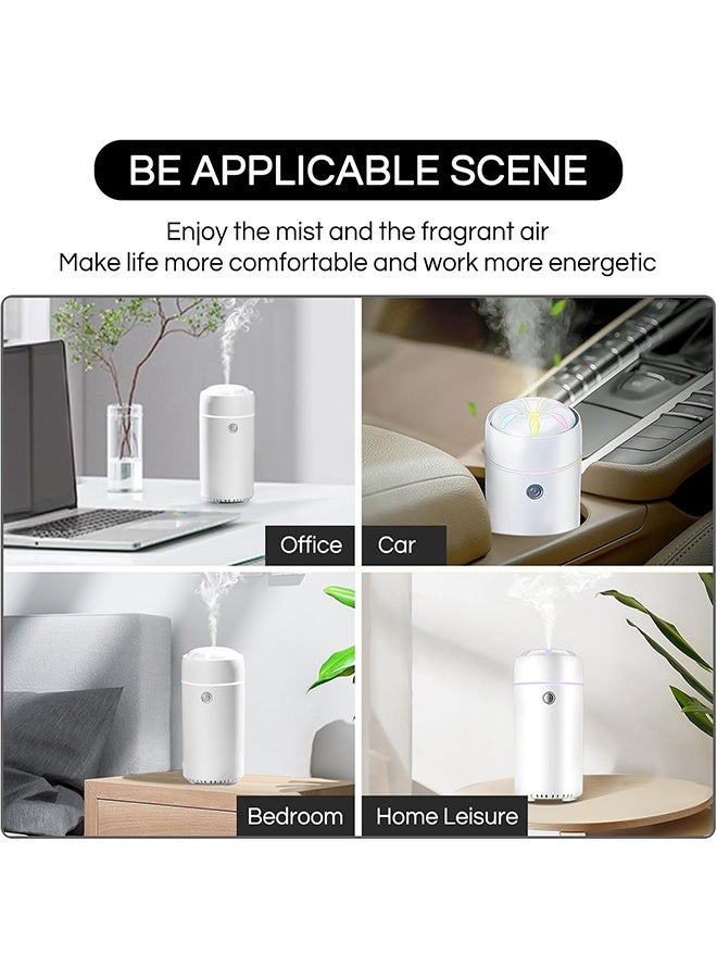Car Diffuser, Car Humidifier, Car Diffusers for Essential Oils, Smart Car Air Freshener Diffuser, USB Cool Mist Humidifier Diffuser for Car Home Office Bedroom (White) - Image 3