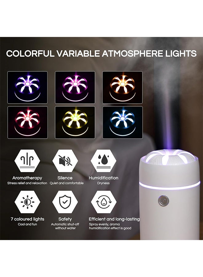 Car Diffuser, Car Humidifier, Car Diffusers for Essential Oils, Smart Car Air Freshener Diffuser, USB Cool Mist Humidifier Diffuser for Car Home Office Bedroom (White) - Image 4
