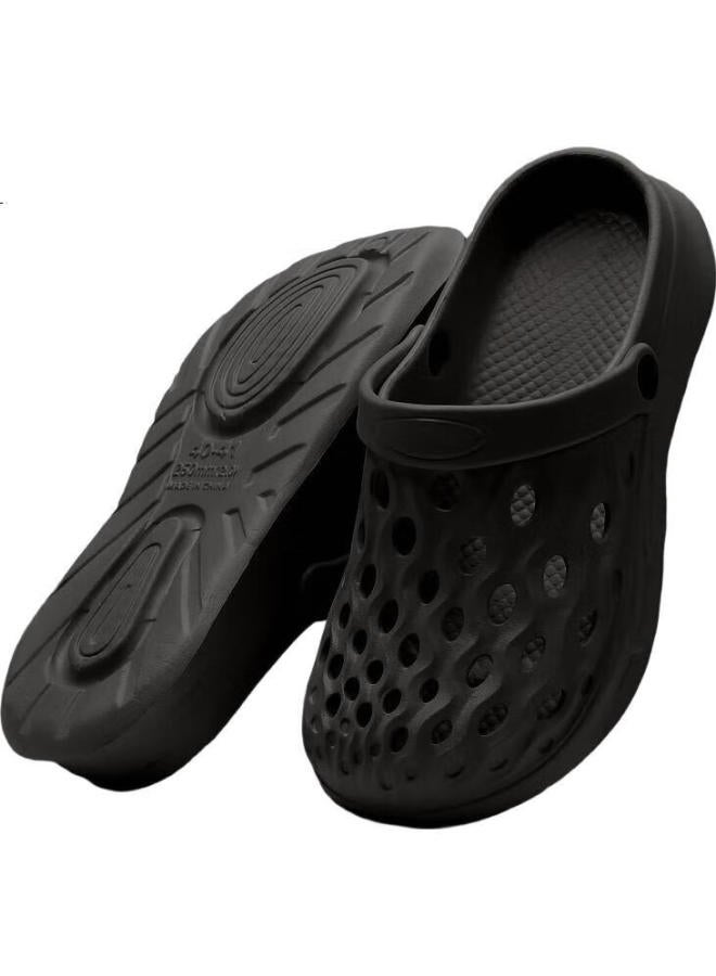 Scarecrow Men'S Summer Outdoor Beach Garden Thick-Soled Couple Women'S Slippers Anti-Slip Breathable Black 38-39 - Image 3