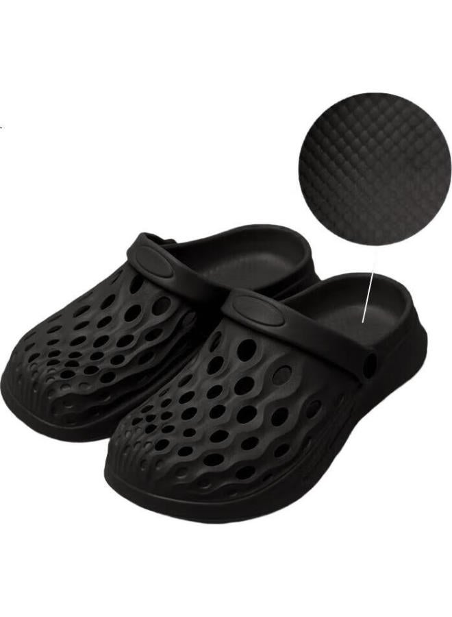 Scarecrow Men'S Summer Outdoor Beach Garden Thick-Soled Couple Women'S Slippers Anti-Slip Breathable Black 38-39 - Image 2