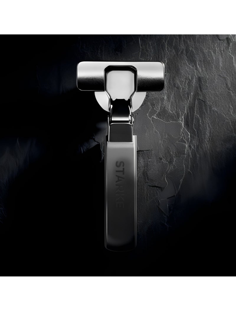 STARKE Pack Of 4 Half Overlay Soft Close Cabinet Wingless Hinge -Black Electroplated, 95 Degree Opening Angle, 16-25mm Application, Strong Hydraulic System - Gold Protective Cover & Screws included. - Image 5