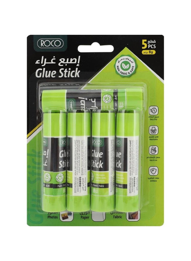 ROCO Pack of 5 Glue Sticks 8g