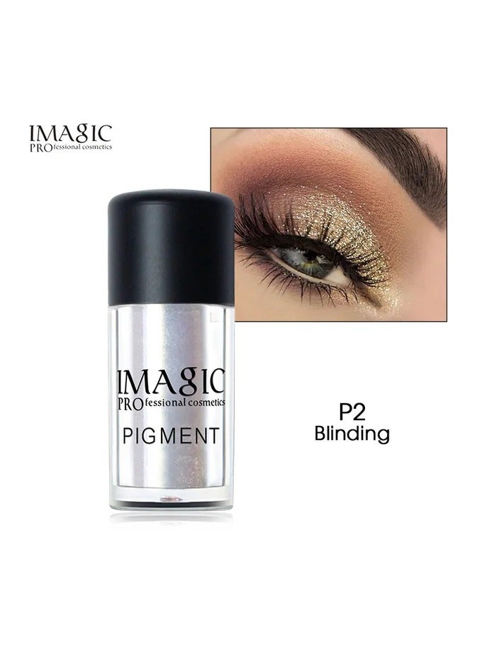 IMAGIC Metallic Pigment Glitter Eyeshadow Palette | 9 Vibrant Colors | High-Shine, Long-Lasting Sparkle for Bold Eye Makeup (P2 Blinding) - Image 1