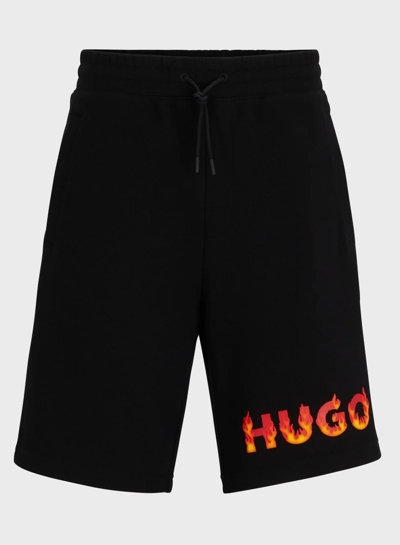 HUGO Logo Printed Shorts
