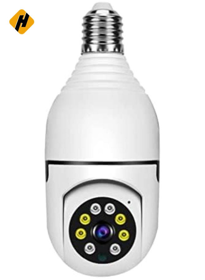 HuHa 1080P Wireless Tovnet Wifi Pan/Tilt Light Bulb Security Camera, 360 Degrees 3.0MP Cam Home Surveillance CCTV Panoramic IP Camera, with Night Vision  - Image 1