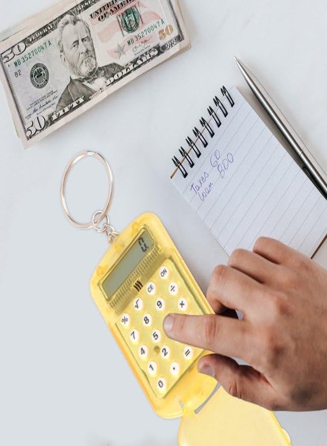 Zhuluck Black Pocket Calculator Key Ring Tiny Small Portable Mini Electronic Calculator for Home Students Basic Calculators Office Accessories - Image 2