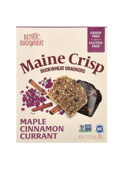 Better with Buckwheat Better with Buckwheat, Maine Crisp Buckwheat Crackers, Maple Cinnamon Currant, 3.7 oz (105 g)  - Image 1