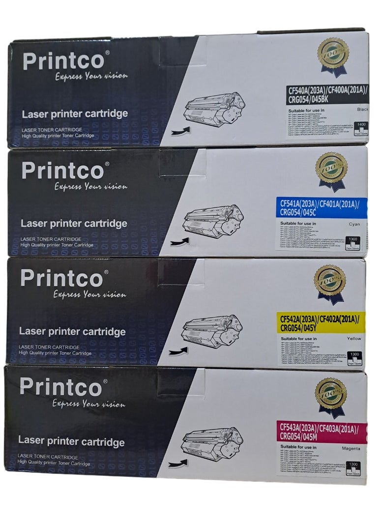 Printco Compatible Toner 045 CRG045 Cartridge Replacement for Canon Color ImageCLASS MF631Cn MF632Cdw MF633Cdw MF634Cdw MF635Cx/LBP612Cdw/ i-Sensys LBP611Cn/613Cdw  - Image 1