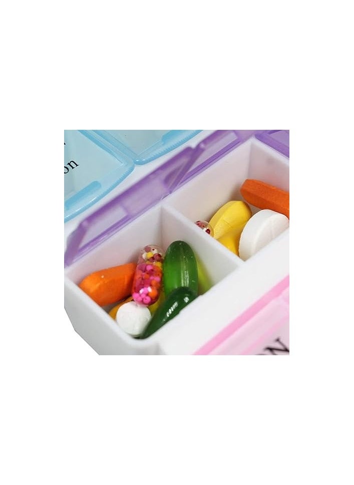 Daily Medicine & Vitamin Box 25x15 cm 28 Holes Over 4 Weeks, 1 Month Supply, Safe & Practical for Medicines, Vitamins & Supplements.