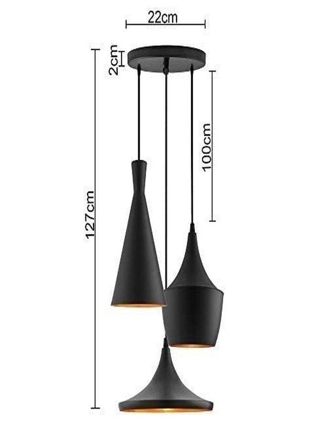 PRIYA LIGHT مصباح سقف معلق على شكل قرص مخروطي على شكل زهرة التوليب من بريا لايت، قطعة ديكور منزلي، ثريا معلقة مزخرفة للمنزل، غرفة المعيشة، إضاءة جومار داخلية وخارجية، 40 واط - Image 5
