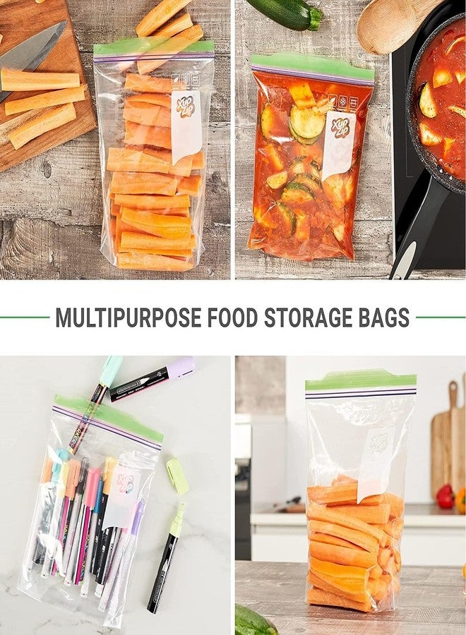موبديسك أكياس MOBDESK بسحاب لتخزين الطعام، أكياس خضراوات، أكياس بسحاب للمجوهرات، أكياس متعددة الاستخدامات بسحاب، أكياس بلاستيكية لتخزين الخضراوات، أكياس للثلاجة، عبوة من 10 أكياس - Image 4
