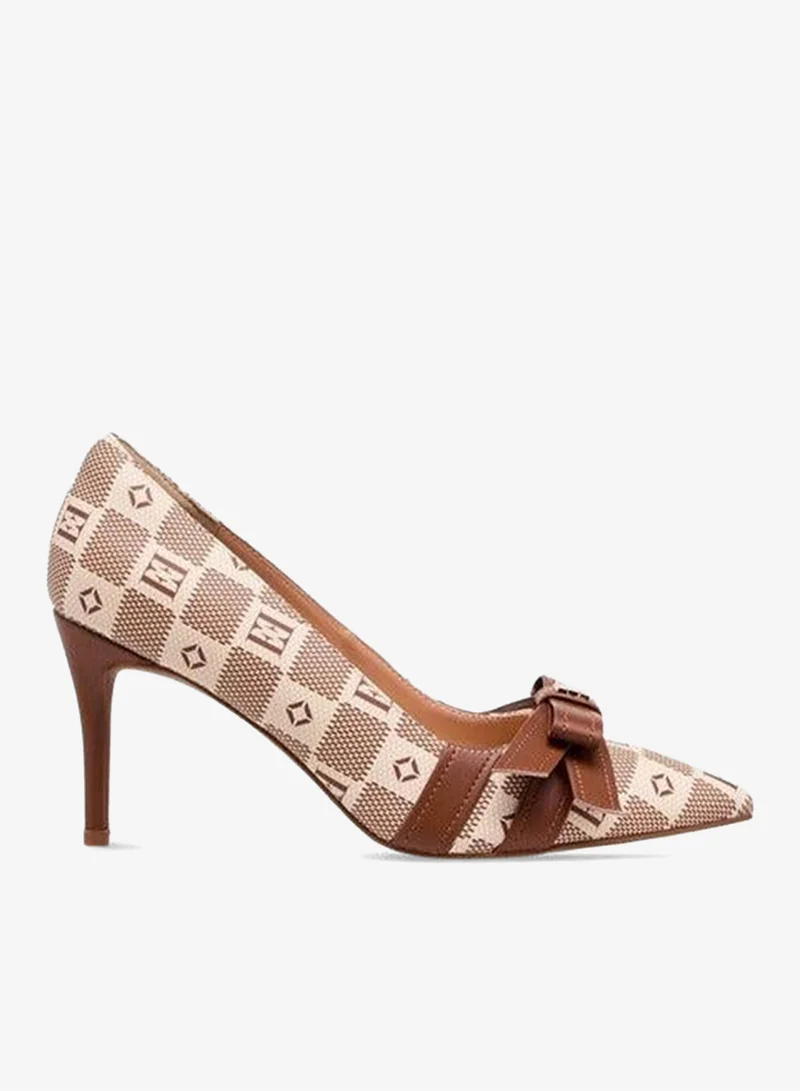 ايل حذاء نسائي بكعب خنجر بنقشة دامير مونوجرام