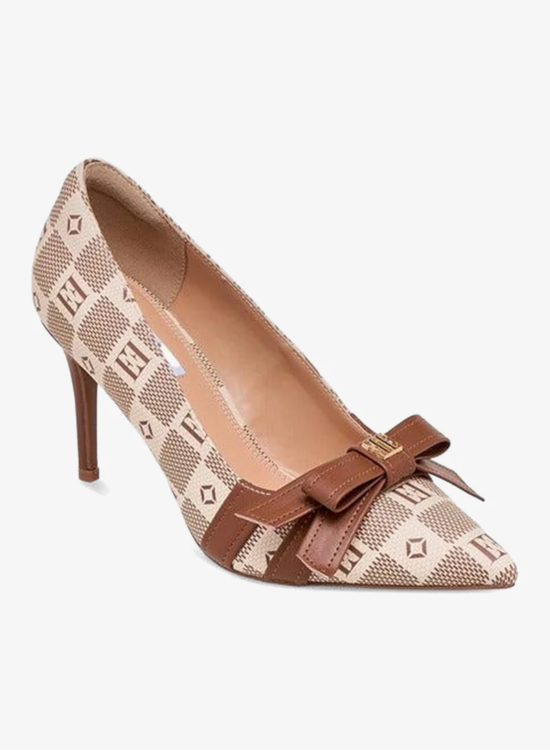 ايل حذاء نسائي بكعب خنجر بنقشة دامير مونوجرام