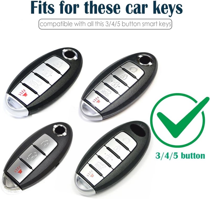 Lcyam Pink Key Fob Cover with Keychain Lanyard for Nissan Vehicles - Image 5