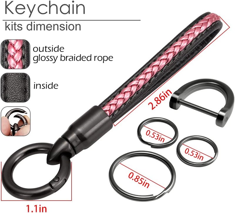 Lcyam Pink Key Fob Cover with Keychain Lanyard for Nissan Vehicles - Image 4