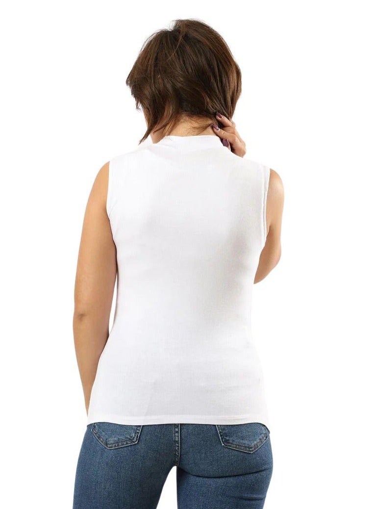 Karma Karma® Women Cut Top High Neck" Bundle of 2 Tops (Black &White)  - Image 3