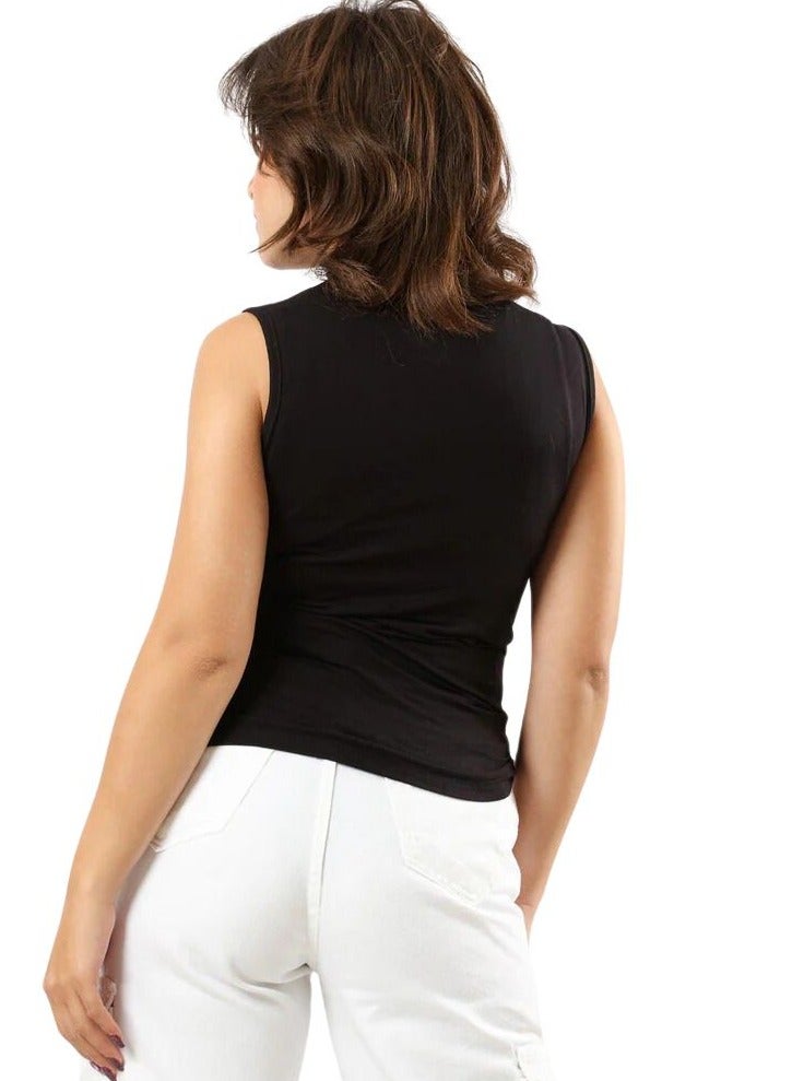 Karma Karma® Women Cut Top High Neck" Bundle of 2 Tops (Black &White)  - Image 4
