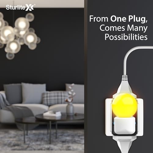 Sturlite Skycon 3 Pin Plug| 2-Pin & 3-Pin Socket| 6 Amps Universal AC Travel Adapter| Strong Polycarbonate Body Socket| Compact Converter Plug for Travel, Home & Office Use - (Black) (Pack of 2) - Image 5