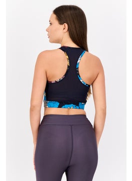 Adidas Women Floral Print Lightly Padded Traning  Sports Bra, Multicolor  - Image 2