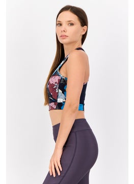 Adidas Women Floral Print Lightly Padded Traning  Sports Bra, Multicolor  - Image 4