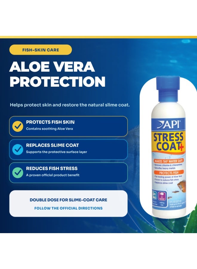 API Stress Coat (8 oz), Aquarium Water Conditioner, Fish Tank Treatment, Water Dechlorinator, for Removing Chlorine, Healing Tissue, Reducing Stress - Image 3