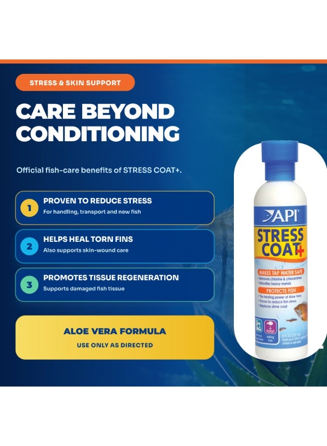 API Stress Coat (8 oz), Aquarium Water Conditioner, Fish Tank Treatment, Water Dechlorinator, for Removing Chlorine, Healing Tissue, Reducing Stress - Image 4