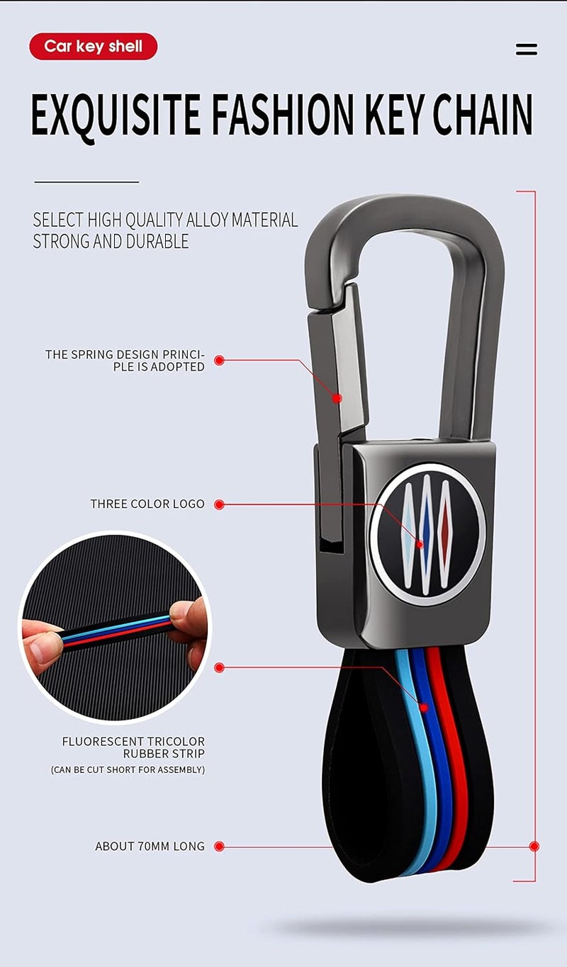 Bradegeve غطاء حافظة مفتاح ذكي، سلسلة مفاتيح، غطاء معدني متوافق مع BMW - Image 4