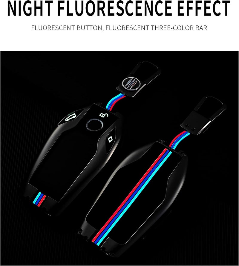 Bradegeve غطاء حافظة مفتاح ذكي، سلسلة مفاتيح، غطاء معدني متوافق مع BMW - Image 2