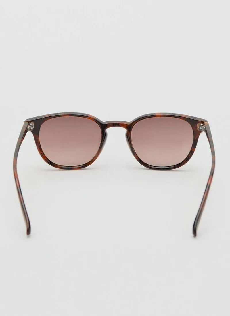 Mango Man Round-framed sunglasses