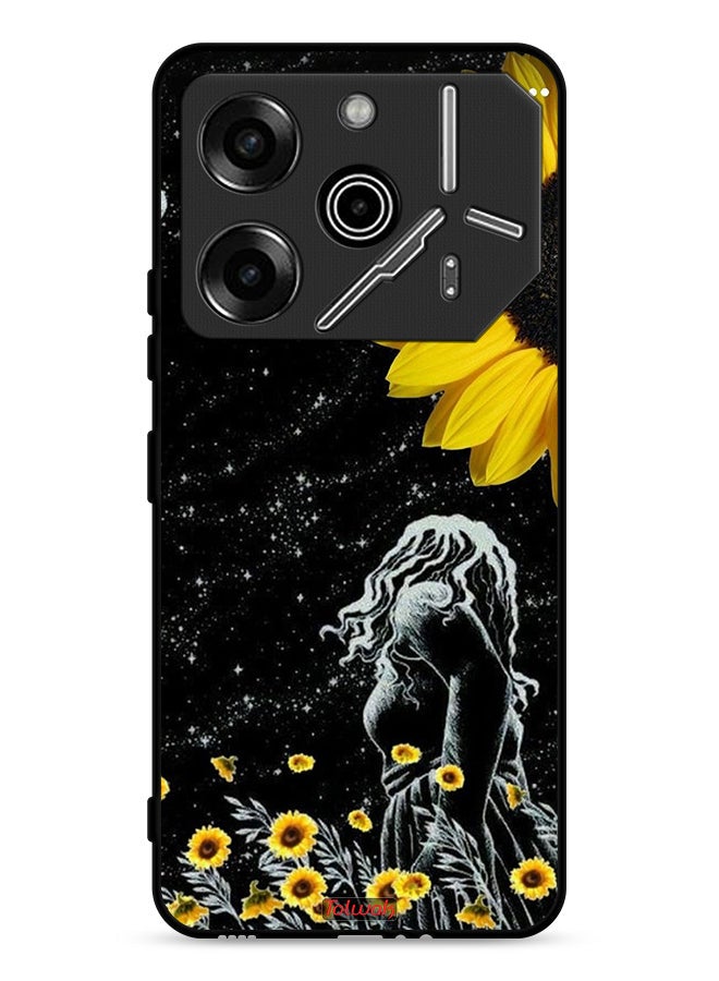 Tolwak Tecno Pova 6 Pro 5G Protective Case Cover Girl Look At Moon Art - Image 1
