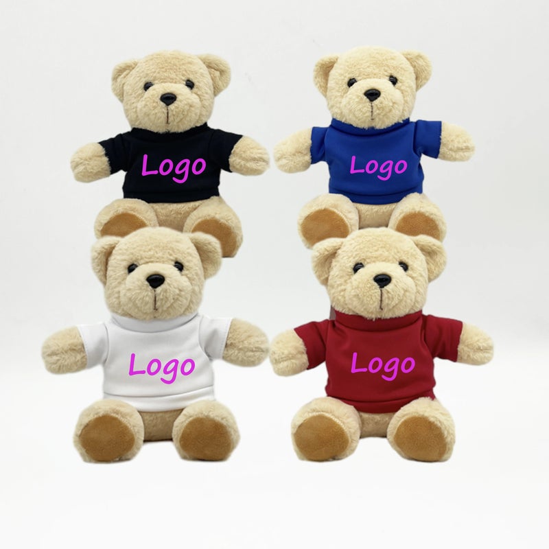 Y&D Fast Delivery Time Custom Logo T-Shirt Teddy Bear Plush Stuffed Animal Toy – Soft Cuddly Promotional Gift for Kids & Adults - Image 3