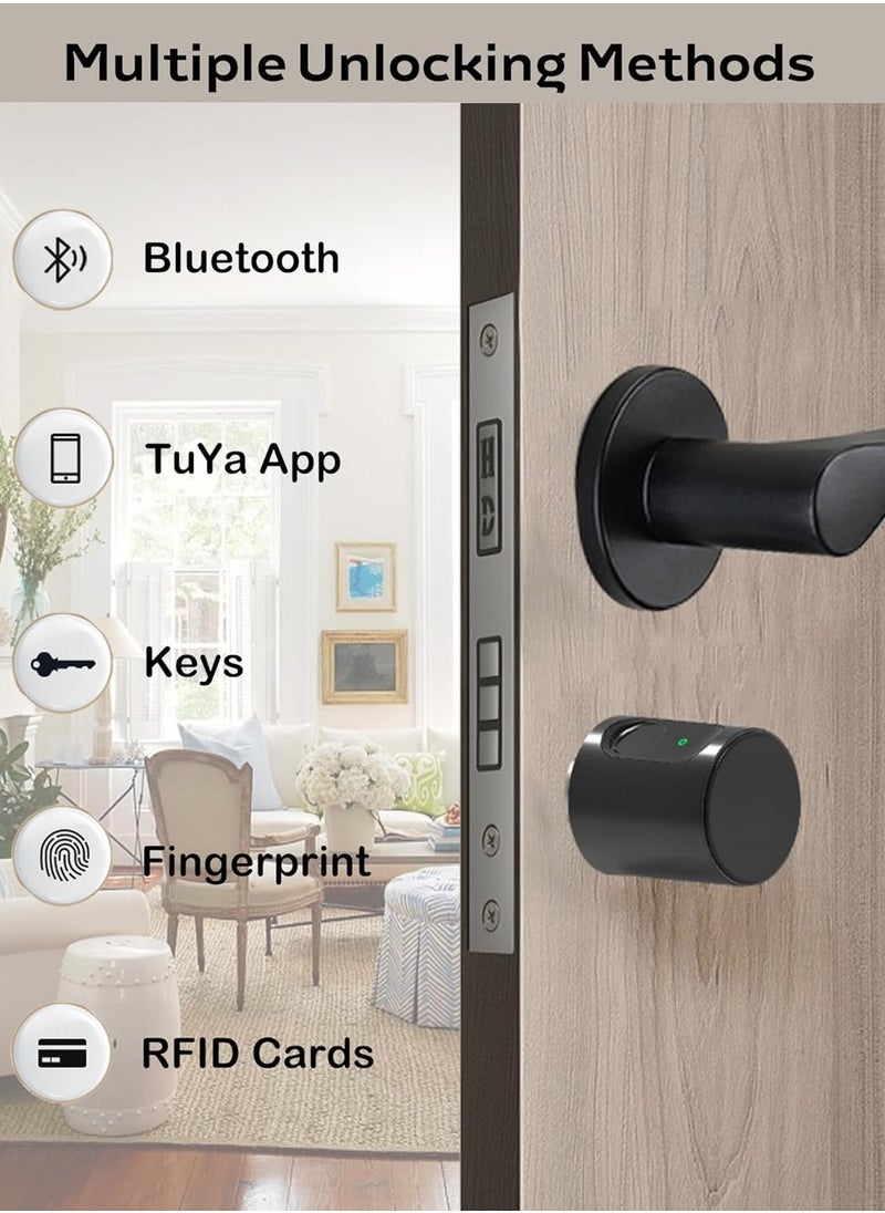 AGYMNX Smart Door Lock - Electronic Fingerprint Door Opener With App And RFID Cards TUYA Bluetooth, Home Door Fingerprint Door Lock, Smart Electric Lock Cylinder Door Opener  - Image 2