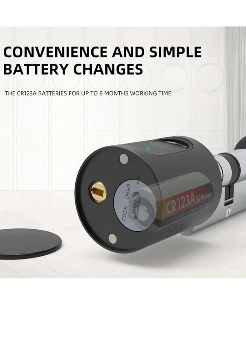 AGYMNX Smart Door Lock - Electronic Fingerprint Door Opener With App And RFID Cards TUYA Bluetooth, Home Door Fingerprint Door Lock, Smart Electric Lock Cylinder Door Opener  - Image 3