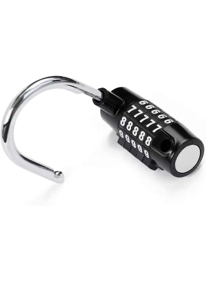 Combination Padlock, Lengthened Combination Lock, Long Shackle Gym Lock, Luggage Travel Lock, Updated Safety Lock for Gym Locker, Toolbox, Closet, Luggage, Gate(Black, 5 Digit, 7MM) - Image 4