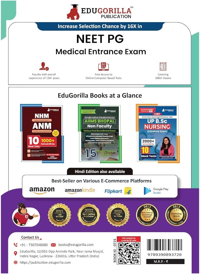 NEET PG Entrance Exam Preparation Book 2023 - 8 Full Length Mock Tests (2400 Solved Objective Questions) with Free Access to Online Tests