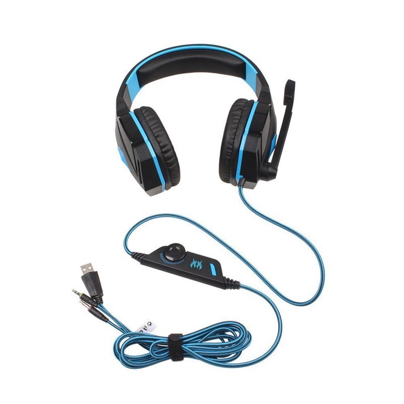 Cosmic Byte Over the Ear Headsets with Mic & LED - G4000 Edition (Blue) - Image 2