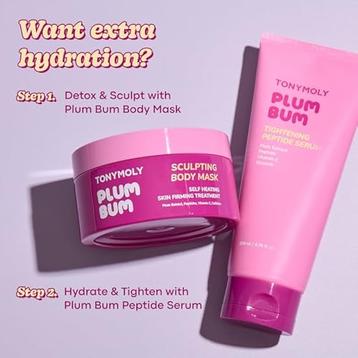 TONYMOLY Plum Bum Tightening Peptide Serum – Firming & Hydrating Body Serum with Plum Extract, Vitamin C & Glycerin, 6.76 fl oz - Image 5