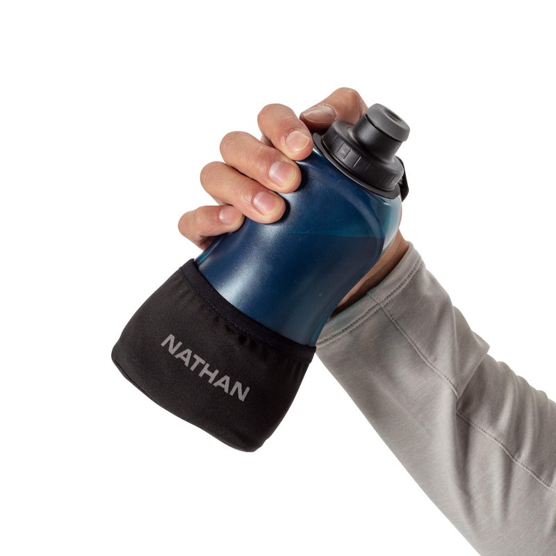 NATHAN Nathan Running Handheld Water Bottle Adjustable No-Grip. Quick Squeeze Lite Hand Strap. 12oz / 18oz / Insulated. Reflective Hydration Water Bottle.  - Image 4