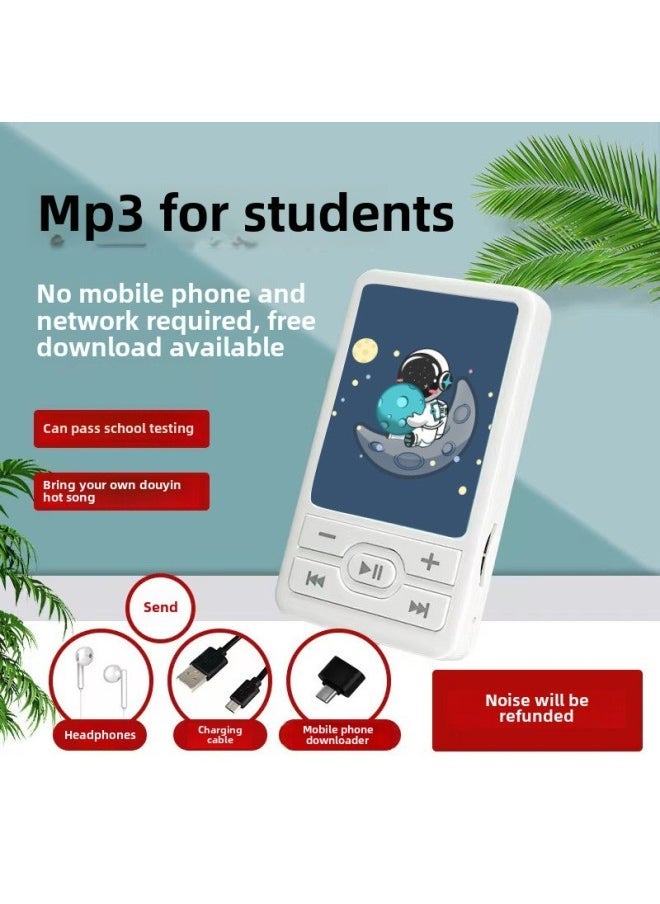 Can Be Put Out For Students To Listen To Songs Artifact Mp3 Walkman Cartoon Mini Portable Music Player-Body Color:Astronaut-Memory Capacity:External Mp3 + Full Set Of Accessories + 128g Memory Card - Image 1