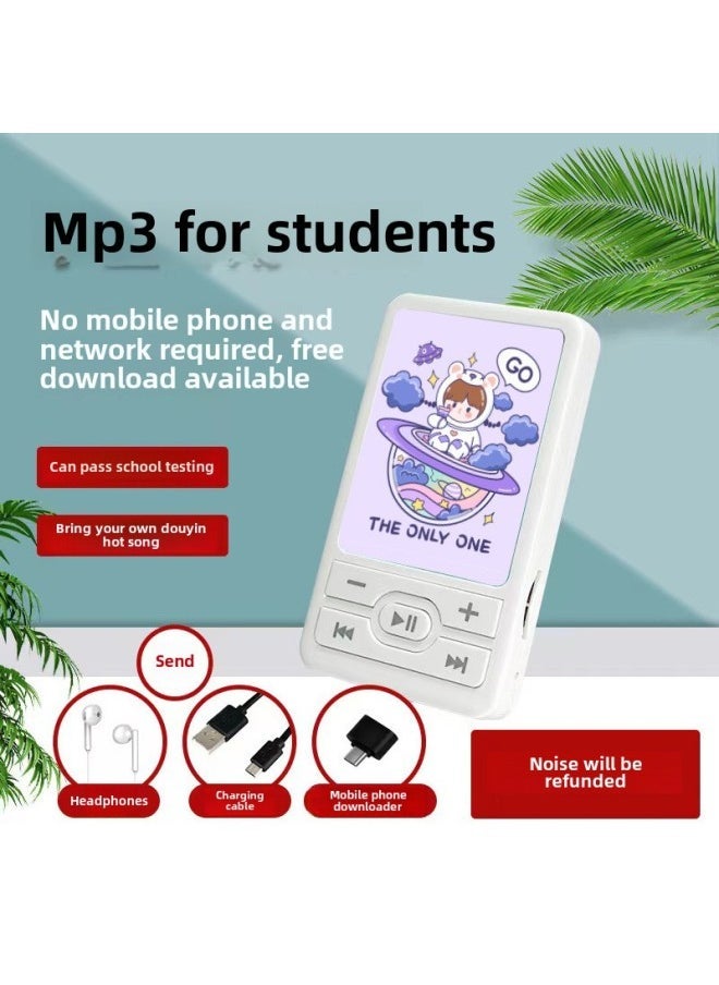 Can Be Put Out For Students To Listen To Songs Artifact Mp3 Walkman Cartoon Mini Portable Music Player-Body Color:Astronaut-Memory Capacity:External Mp3 + Full Set Of Accessories + 128g Memory Card - Image 4