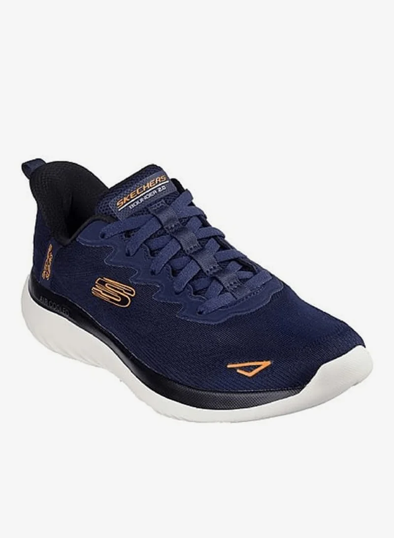 SKECHERS Men's Logo Detail Sports Shoes With Lace-Up Closure - Bounder 2.0