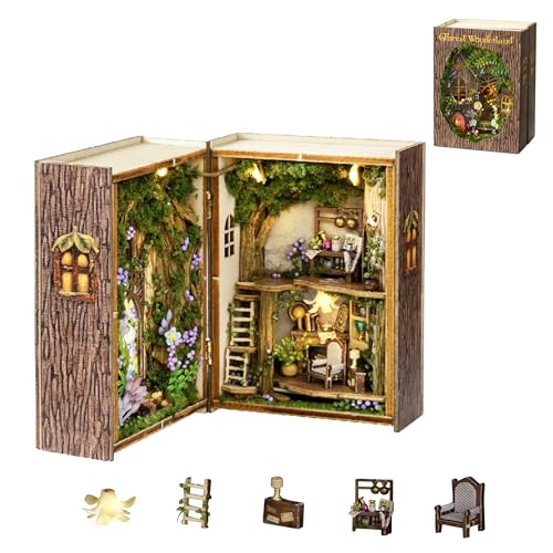Flever Dollhouse Miniature DIY House Kit Creative Room with Furniture for Romantic Valentines Gift Forest Wonderland - Image 1