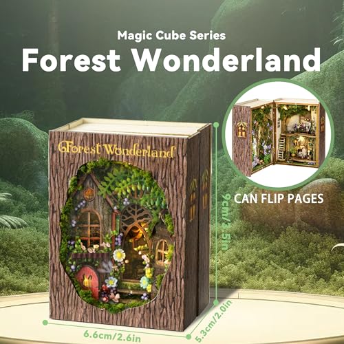 Flever Dollhouse Miniature DIY House Kit Creative Room with Furniture for Romantic Valentines Gift Forest Wonderland - Image 5
